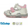 Detské kožené sandálky D.D.step White G064-317 22