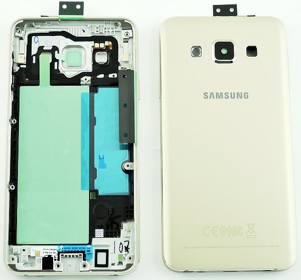 Kryt Samsung A300F Galaxy A3 zadný + stredný zlatý
