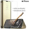 Otváracie Púzdro Luxria Clear View pre Apple iPhone - Zlaté iPhone: 16e
