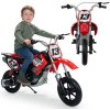 Elektrická detská motokrosová motorka 24V červená INJUSA