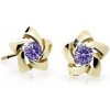 Cutie Jewellery Zlaté detské náušnice C2201-30-X-1 fialová