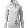 Bicykel na výšku - Mikina dámská Cape s kapucí - XS ( Svetlosivý melír )
