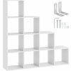 tectake 405225 knižnica talisa s 10 otvorenými priehradkami - biela