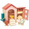 Tender Leaf Toys kurín so sliepočkami Chicken Coop s rebríkom a vajíčkami