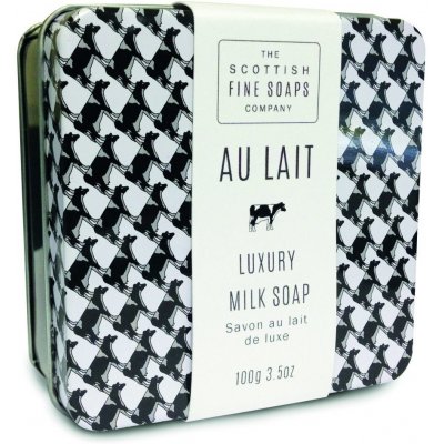 Scottish Fine Soaps tuhé mydlo v plechové krabičce Au Lait 100 g