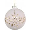 Chic Antique Pudrovo - zlatá sklenená vianočná guľa I - Ø 8cm - Chic Antique