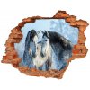 Fototapeta diera na stenu Gray kone v zime 90x70 cm
