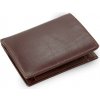 Tmavo hnedá pánska kožená peňaženka so zápinkou Everett