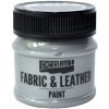 Metalická farba na kožu a textil 50ml - strieborná