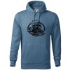 Lokomotíva lano - Mikina pánska Cape s kapucňou - XL ( Denim )