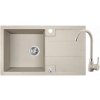 Laveo Barbados, 1-komorový granitový drez 760x440x194 mm, béžová, LAV-SBBA411T