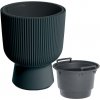Prosperplast Kvetináč MILLY s vkladom 29,8 cm antracitový