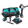 MAKITA Sada AKU strojov Li-ion LXT 18V / brúska DGA504 + kladivo DHR241 + skrutkovač DDF482 / DLX3078TX1