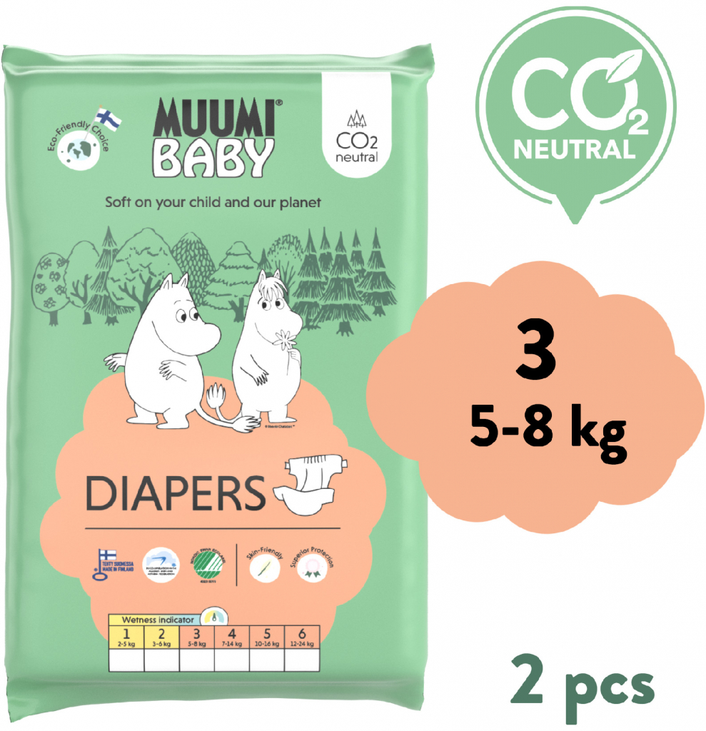 Muumi Baby 3 Midi 5-8 kg 2 ks