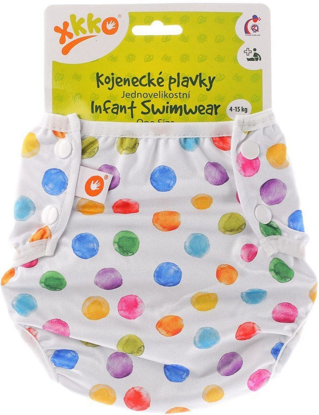 XKKO Svrchní PUL kalhotky Newborn Watercolour Polka Dots