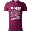 1976 v kocke - Tričko z organickej bavlny - 3XL ( Fuchsiová )