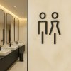 Paradox Sada 2ks Piktogram WC muži + ženy / Čierna matná