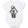 Basketbal kostra - Body dojčenské s krátkym rukávom - Krátký r. 12-18 mes ( Biela )