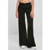 Urban Classics Women's high-waisted Chino trousers with wide legs in black čierna