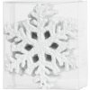 MagicHome Ozdoba 12 ks, snehová vločka, biela, na vianočný stromček, 10 cm