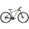 KENZEL Bicykel Q KJU: 100 matný čierny/zelený, Veľkosť kolesa 29”, Veľkosť rámu 19”