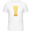 Mymate Predĺžené Tričko MY111 - Dobré pivo na zlé časy - White / White - XL - Pánske