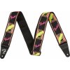 Fender Neon Monogram Strap Yellow/Pink Gitarový pás