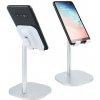 Teleskopický držiak na smartfón na stôl - strieborný