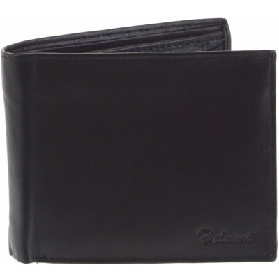 Delami pánska kožená peňaženka Five čierna čierna
