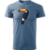 Tukan kreslený - Klasické pánske tričko vyššej gramáže - XL ( Denim )