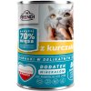 Frendi kúsky v jemnej omáčke s kuracím mäsom 400g pre mačky