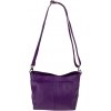 NovaKabelka.sk Batilda Viola kožená talianska crossbody kabelka fialová