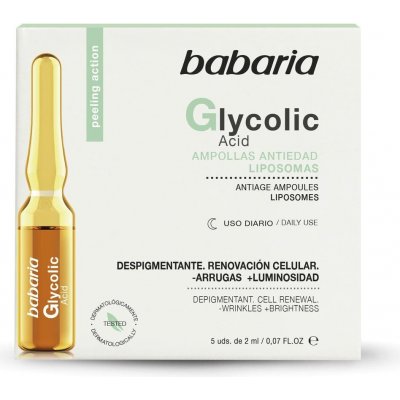 Babaria Glycolic Acid protivráskové sérum v ampulkách 5 x 2 ml