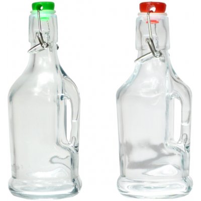 Fľaša na alkohol sklenená s uškom 350 ml