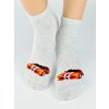 Chlapčenské ABS ponožky SB009 - 19-22 / bledošedý melír
