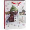 Papierová darčeková taška s motívom snehuliaka A0312/2