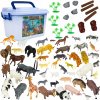 Súprava figúrok zvierat click4TOYS 58 ks, viacfarebná