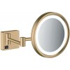 Hansgrohe AddStoris - Kozmetické zrkadlo s LED osvetlením, kartáčovaný bronz 41790140