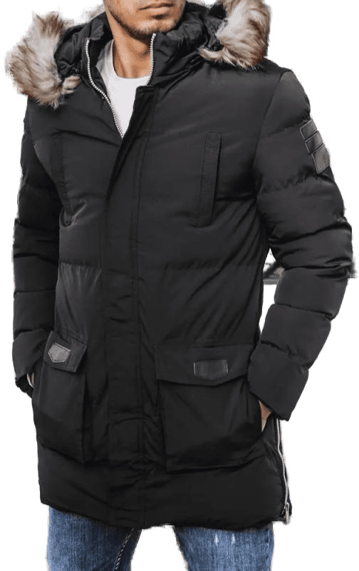 Dstreet pánska zimná bunda prešívaná RHETA čierna tx4274