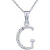 Silvego Strieborný náhrdelník s príveskom písmena G s Brilliance Zirconia ZT191003NG