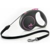 Vodítko FLEXI Black Design M lanko 5m/20kg ružová