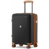 Cestovný kabínový kufor z polypropylénu Kono 41 L - čierno-hnedý