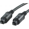 Kábel Toslink audio optický SPDIF prepojovací M/M 3m, ø4.0mm, čierny