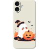 AppleMix Halloweenský kryt - tekvica pre Apple iPhone 17 - béžový