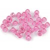 Plastové korálky s veľkým prievlakom 9x6 mm - ružová (500 g)