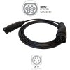 Nabíjačka elektromobilov Tesla 11 kW, 3X16A / 3 fázy, CEE16A, TYP 2, RCD, 7 m