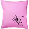 Judo nápis + postavy - Vankúš 50x50 - 50x50 - Iba poťah ( Ružová )