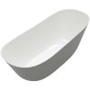 VILLEROY & BOCH Theano Curved Edition voľne stojaca vaňa z materiálu Quaryl, odtok v strede, vrátane napúšťania vane SilentFlow, 1700 x 750 x 643 mm, Colour on Demand, Stone White, UBQ170ANH7F2BCTVRW