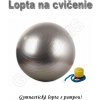 Gymnastická lopta - GYM BALL 75cm s pumpou strieborná