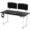 Pracovný stôl, elektricky nastaviteľná výška, 160X75 cm, 72-118 cm, UPLIFT, s XXL podložkou pod myš, ULTRADESK